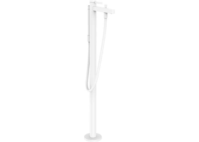 Смеситель для ванны Hansgrohe Finoris, напольный, матовый белый, 76445700