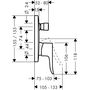 Смеситель для ванны Hansgrohe Metris, с защитной комбинацией, 31451000