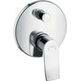 Смеситель для ванны Hansgrohe Metris, встроенная защита, 31487000