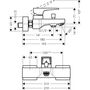 Смеситель для ванны Hansgrohe Metropol, однорычажный, 74540000