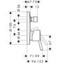 Смеситель для ванны Hansgrohe Talis, 32477000