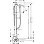 Смеситель для ванны Hansgrohe Vivenis, напольный, черный матовый, 75445670
