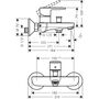 Смеситель для ванны и душа Hansgrohe Vernis Blend Monotrou, хром, 71454000