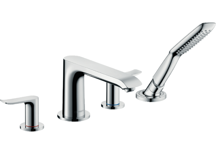 Смеситель на край ванны Hansgrohe Metris, 4 отверстия, 31442000