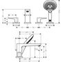Смеситель на край ванны Hansgrohe Metropol, 4 отверстия, 32553000