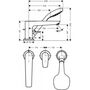 Смеситель на край ванны Hansgrohe Talis E, 3 отверстия, 71730000