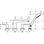 Смеситель на край ванны Hansgrohe Talis Е, 4 отверстия, 71748340