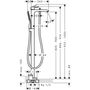 Смеситель напольный для ванны Hansgrohe Metris, 31471000
