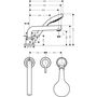 Смеситель однорычажный на край ванны Hansgrohe Talis S, 3 отверстия, 72416000