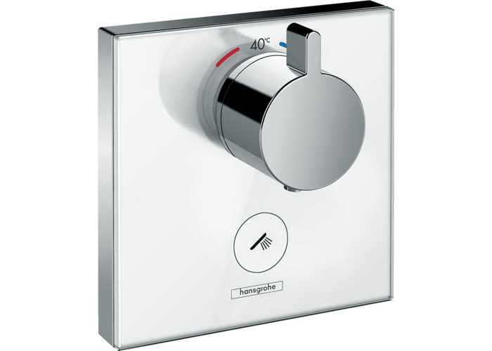 Термостат Hansgrohe ShowerSelect Highflow, ручной душ, стеклянный, 15735400