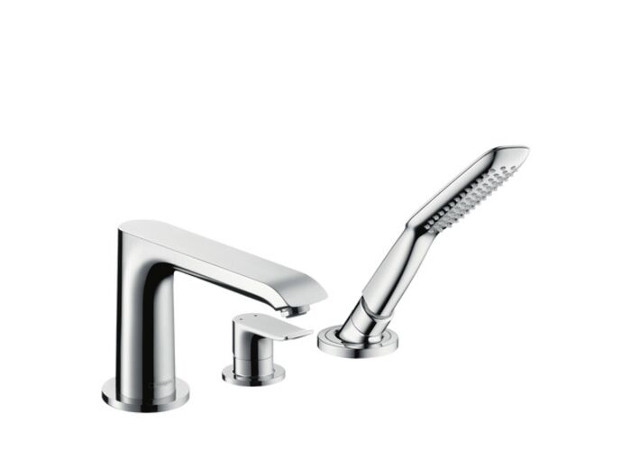 Врезной смеситель для ванны Hansgrohe Metris, 4 отверстия, 31190000