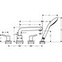 Врезной смеситель для ванны Hansgrohe Тalis S, 4 отверстия, 72419000