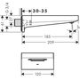 Излив на ванну Hansgrohe Metropol, 32543140