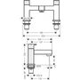 Смеcитель для ванны на Hansgrohe Vernis Shape, 2 отверстия, черный матовый, 71452670