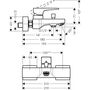Смеситель для ванны Hansgrohe Metropol, ВМ, 32540340