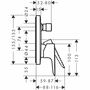 Панель скрытого смесителя Hansgrohe Talis E, 71745000