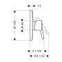 Панель скрытого смесителя Hansgrohe Тalis S, 32675000