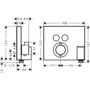 Панель скрытого смесителя с термостатом Hansgrohe Select, 15765000