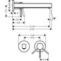 Смеситель Hansgrohe Finoris, настенный, с изливом 225 мм, хром, 76050000