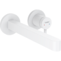 Смеситель Hansgrohe Finoris, настенный, с изливом 225 мм, матовый белый, 76050700