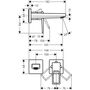 Смеситель для раковины Hansgrohe Metropol, на стену, 74525000