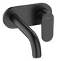 Смеситель для раковины Hansgrohe Vernis Blend, настенный, излив 20,4 см, матовый черный, 71576670