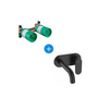 Смеситель для раковины Hansgrohe Vernis Blend, настенный, излив 20,4 см, матовый черный, 71576670