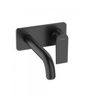 Смеситель для раковины Hansgrohe Vernis Shape, настенный, излив 20,4 см, матовый черный, 71578670