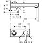 Смеситель для умывальника Hansgrohe Talis S, настенный монтаж, 72111000