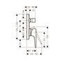 Смеситель для ванны Hansgrohe Metropol, обратный клапан, 74546000