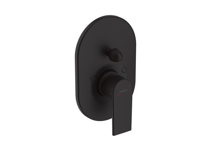 Смеситель для ванны однорычажный Hansgrohe Vernis Shape, матовый черный, 71458670