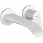 Смеситель настенный Hansgrohe Vivenis 195, с донным клапаном, матовый белый, 75050700