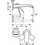 Смеситель настенный Hansgrohe Vivenis 195, с донным клапаном, матовый белый, 75050700