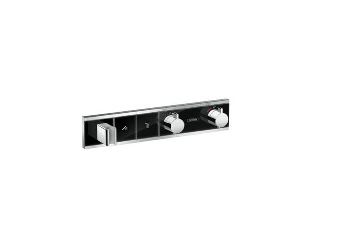 Термостат Hansgrohe RainSelect, 2 потребителя, черный/хром, 15355600