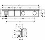 Термостат Hansgrohe RainSelect, 2 потребителя, черный/хром, 15355600