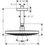 Тропический душ со стены Hansgrohe Raindance Select S240 2jet, 26467400