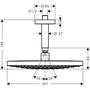 Тропический душ со стены Hansgrohe Raindance Select S300 2jet, 27337000