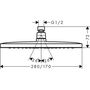 Верхний душ Hansghroe Croma E 280, 1jet, 26257000