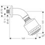 Верхний душ Hansgrohe Croma Clubmaster, EcoSmart, держатель, 26606000