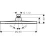 Верхний душ Hansgrohe Crometta 240, EcoSmart, 26724000
