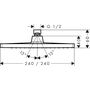 Верхний душ Hansgrohe Crometta 240, EcoSmart, 26727000