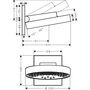 Верхний душ Hansgrohe Rainfinity 250, 3je, EcoSmart, 26233000