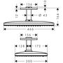 Верхний душ Hansgrohe Rainmaker Select 460, 3jet, EcoSmart, 24016400