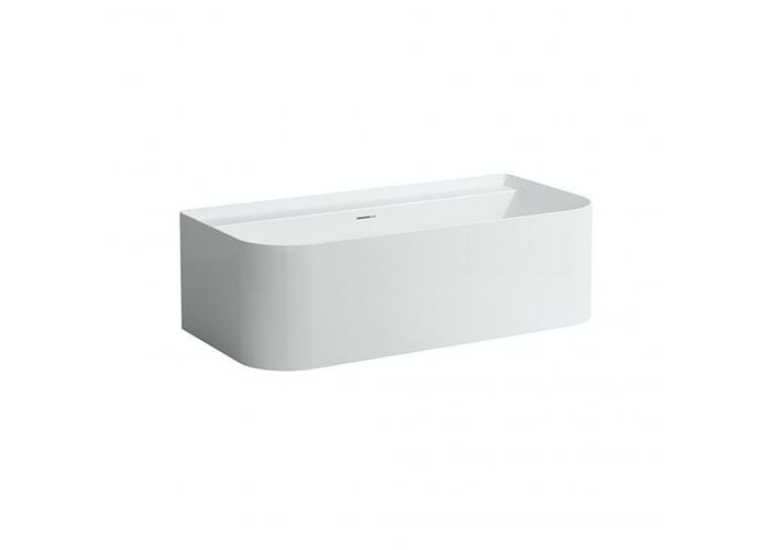 Ванна пристенная Laufen Sonar 160x81,5, Sentec, сливной клапан, 2203470000001