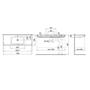 Раковина-столешница Laufen Living Square 130х48, отв. для смесителя, 8164350001041
