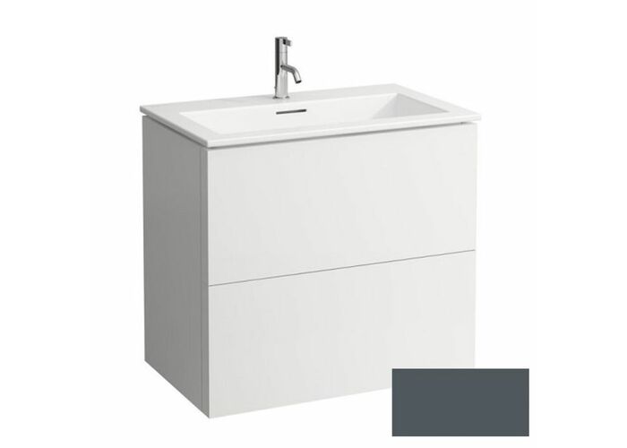 Раковина со шкафчиком KARTELL BY LAUFEN, 80x50x72,6, push-pull, грифельный серый, 8603356421041