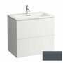 Раковина со шкафчиком KARTELL BY LAUFEN, 80x50x72,6, push-pull, грифельный серый, 8603356421041