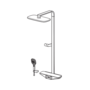 Душевая система Oras Esteta Wellfit, серый хром, 7592U-15