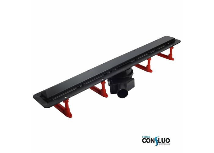 Душевой лоток Pestan Confluo Frameless Line 550 Black Glass, 13701203