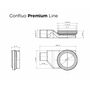 Душевой лоток Pestan Confluo Premium Line 950 Black Glass, 13000351
